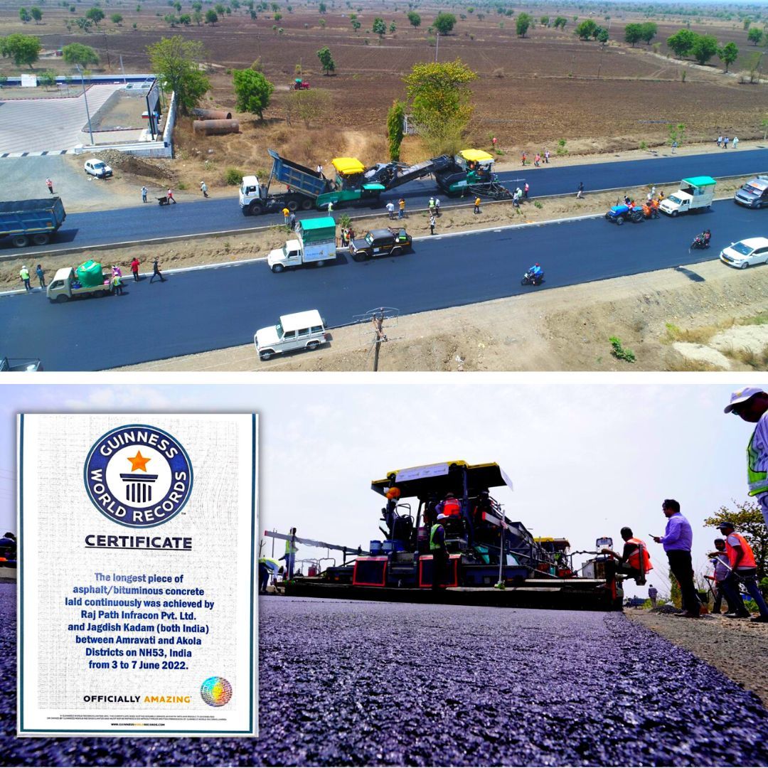 NHAI sets new Guinness World Record, lays 75-km long highway in over ...